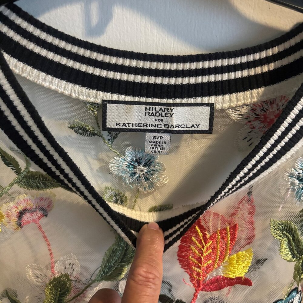 Sheer Embroidered Colorful flowery top